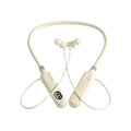 Fones de Ouvido Bluetooth Sem Fio BT-12 com Neckband para Esportes ao Ar Livre, Controle Touch, Display e Fones para Música