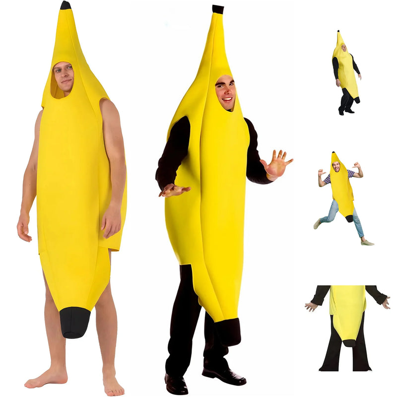 "Fantasia Engraçada de Banana para Homens - Cosplay Adulto para Carnaval, Halloween e Festas!"