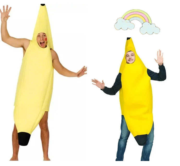 "Fantasia Engraçada de Banana para Homens - Cosplay Adulto para Carnaval, Halloween e Festas!"